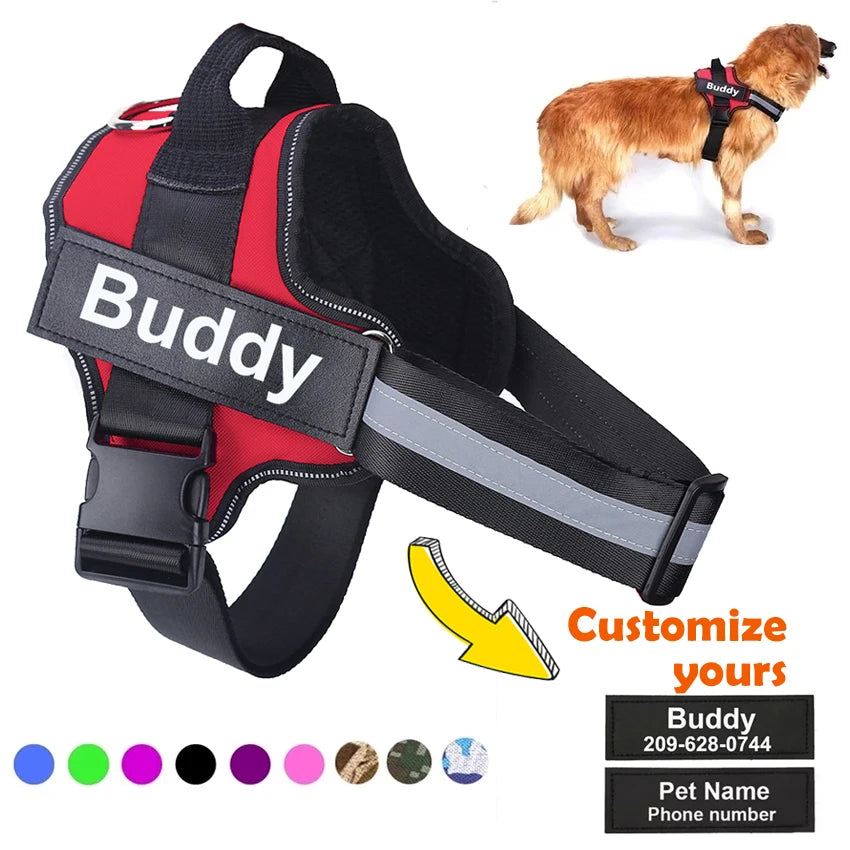 Personalized No Pull Breathable Dog Harness - FREE SHIPPING TODAY ONLY