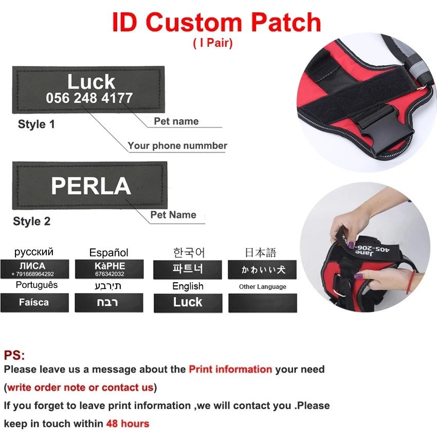 Personalized No Pull Breathable Dog Harness - FREE SHIPPING TODAY ONLY